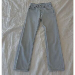 Vintage Levis Jeans 501 Student 25 x 30 (24"x26") USA Light Wash Straight Button